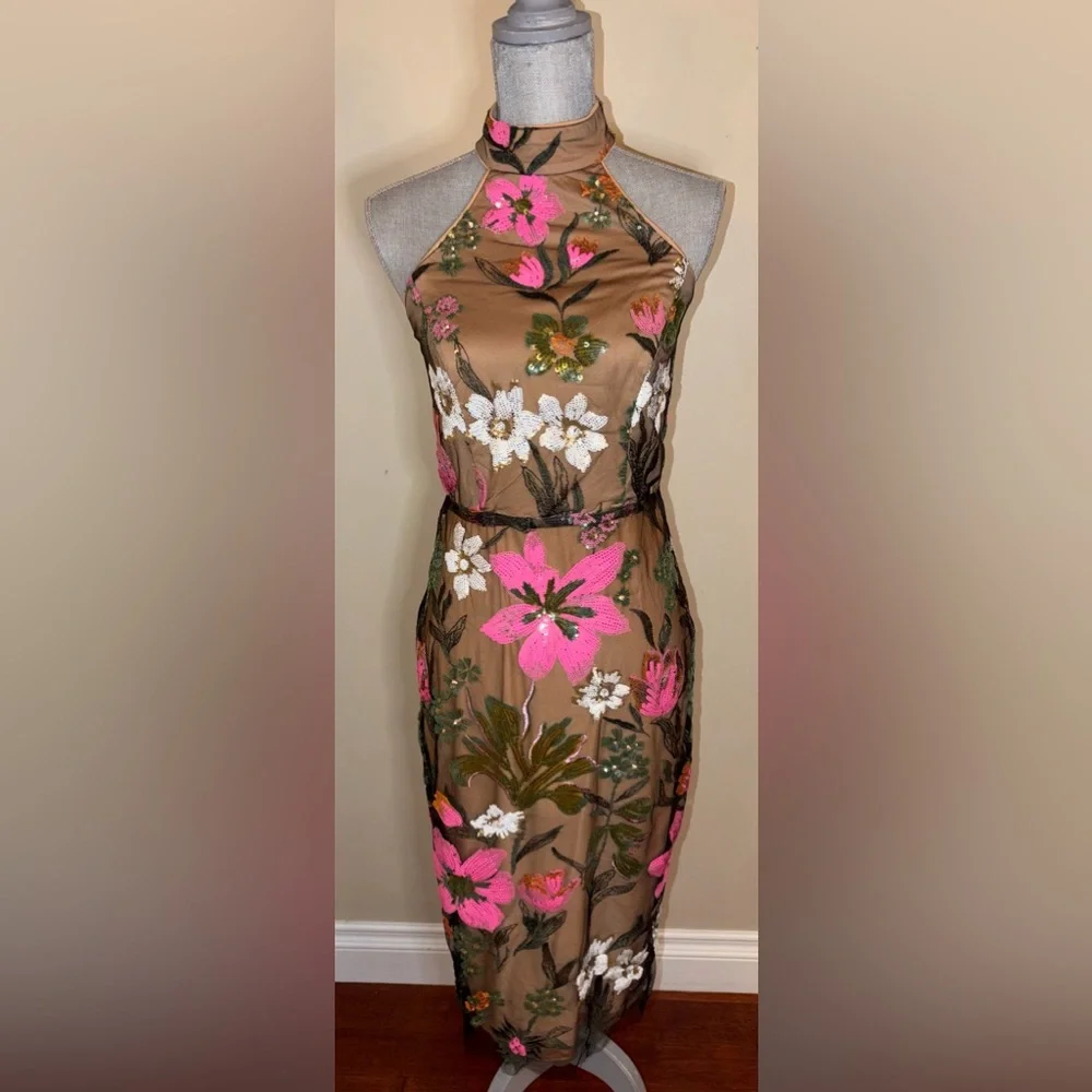 Fashion Nova Luxe Selene Midi Dress S - Picture 4 of 7